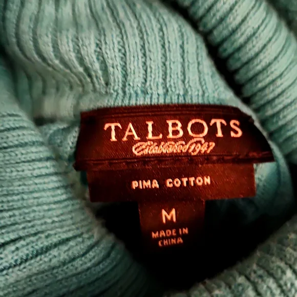Turtleneck sweater Talbots, green, M - Picture 2 of 3